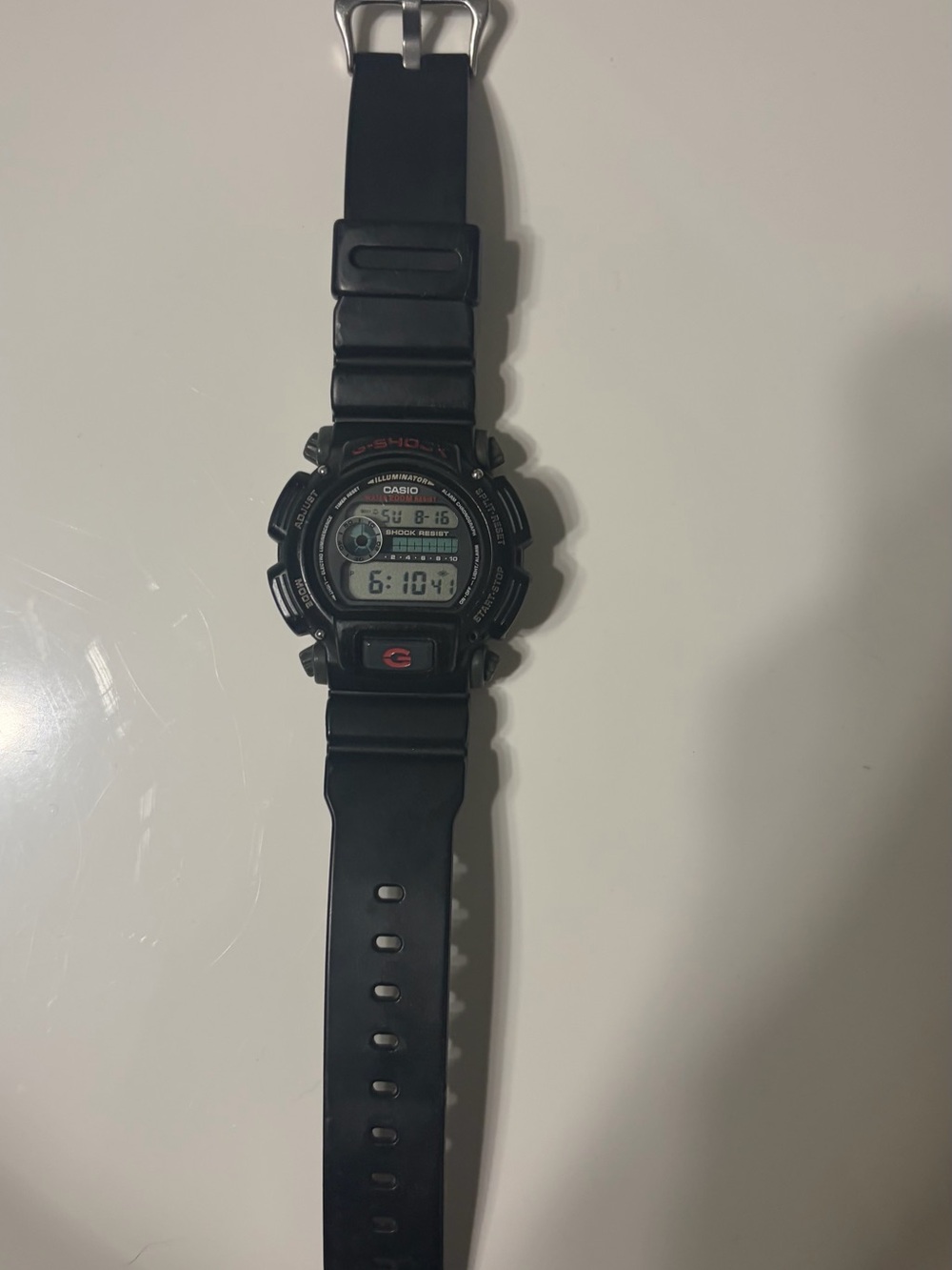 Casio Black Digital Sports Watch with Red Accent